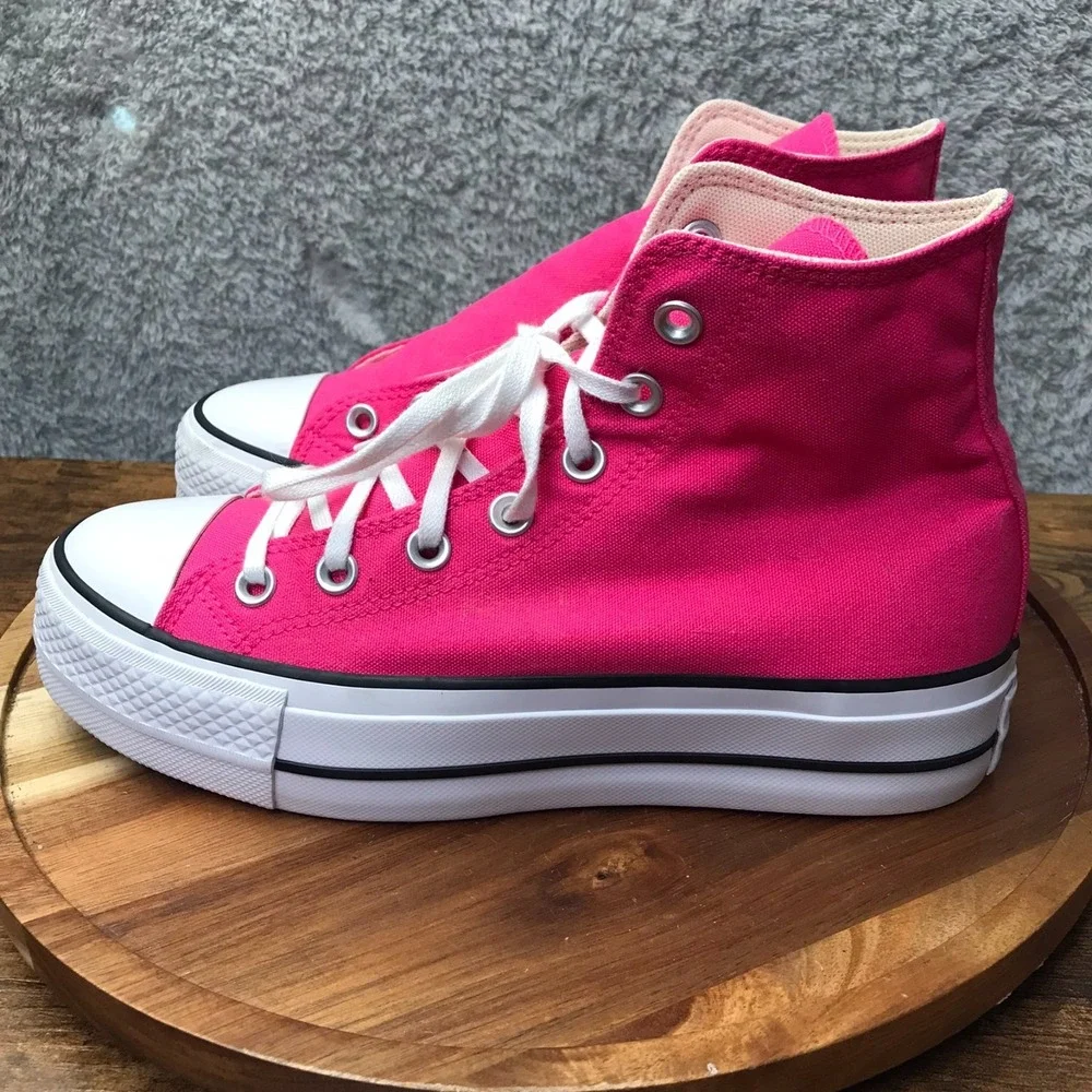 Converse Chuck Taylor All Star Lift Platform Hi Top Sneakers Womens 7.5 Hot Pink